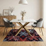 Festive Multi-Color Snowflake Area Rug