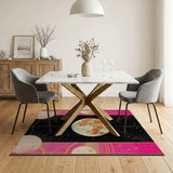 Cosmic Pink Harvest Moon Area Rug