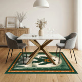 Sasquatch Forest Green Area Rug
