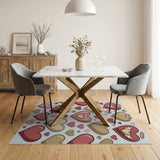 Playful Winged Hearts Area Rug