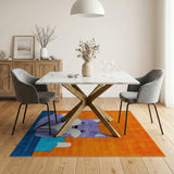 Purple Fox Kids Cartoon Area Rug