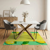 Vibrant Lemon Slice Fruit Pattern Area Rug