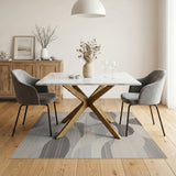 Abstract Area Grey Abstract Wavy Grey Area Rug