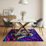 Psychedelic Astronaut DJ Turntable Area Rug