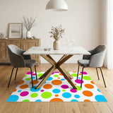 Vibrant Multicolor Circle Bubble Area Rug