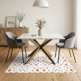 Colorful Hearts Paws Kids Area Rug