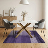 Purple Geometric Block Geometric Modern Area Rug