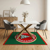 Festive Christmas Tree Snowflake Medallion Rug