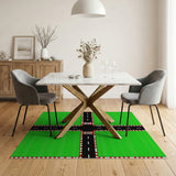 Green Crossroads Geometric Area Rug