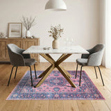 Pink Traditional Persian Medallion Rug