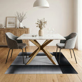 Black White Halftone Dot Geometric Area Rug