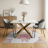 Pink Rose Blush Pink Rose Floral Vintage Area Rug