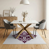 Purple Floral Diamond Medallion Rug