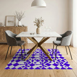 Purple Bold Purple Geometric Diamond Area Rug