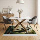 Jumping Largemouth Bass Area Rug