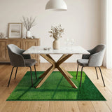 Lush Green Artificial Grass Area Rug
