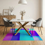 Vibrant Geometric Overlay Area Rug