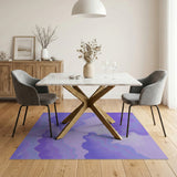 Purple Wavy Clouds Abstract Area Rug