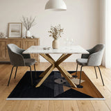 Geometric Bear Face Area Rug