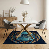 Rope-Framed Nautical Lighthouse Area Rug