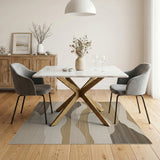 Dune Wave Beige Area Rug