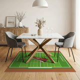 Football Field Cleat Area Rug