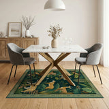 Jungle Big Cats Cheetah Leopard Area Rug