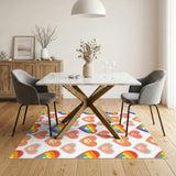 Rainbow Paw Heart Kids Washable Rug
