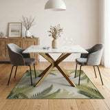 Coastal Palm Frond Area Rug