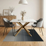 Black to White Ombre Gradient Area Rug
