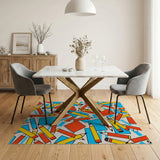 Whimsical Colored Pencils Kids Area Rug