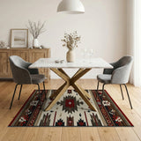 Southwestern Brown and Tan Southwestern Geometric Tribal Area Rug