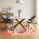 Vibrant Abstract Floral Area Rug