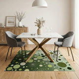 Ombre Green Geometric Dot Area Rug