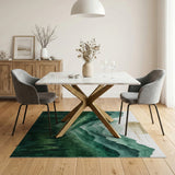 Emerald Misty Mountains Forest Area Rug