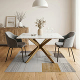 Beige and Neutral Geometric Modern Modern Geometric Beige Neutral Area Rug