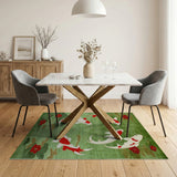 Koi Fish and Lotus Pond Area Rug