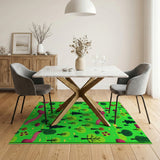 Playful Cartoon Forest Playground Rug