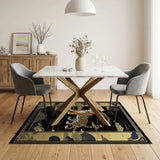 Majestic Roaring Tiger Gold Clouds Area Rug