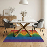 Rainbow Contour Abstract Area Rug