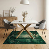 Sunlit Forest Stream Area Rug