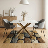 Rustic Stone Wall Area Rug