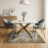 Majestic Woodland Deer Forest Area Rug
