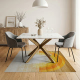 Multi-color and Patterns Rainbow Arch Geometric Area Rug