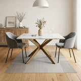 Abstract Beige Organic Shapes Area Rug