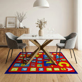 Playful ABC Alphabet Kids Cartoon Rug with Cats