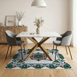 Teal Persian Medallion No. 2 Area Rug