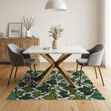 Green Ivy Vine Leaf Area Rug