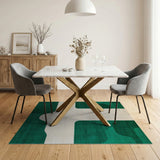 Abstract Green Wave Abstract Area Area Rug