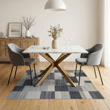 Geometric Modern Modern Geometric Grey Patchwork Area Rug